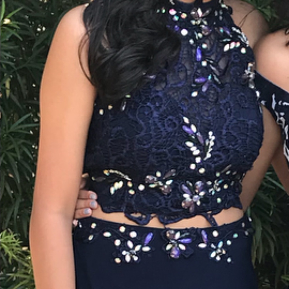 Navy Blue Homecoming Dress